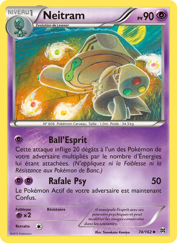 Scan HD carte Pokémon Neitram 74/162 — Impulsion Turbo