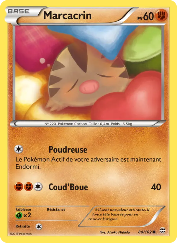 Scan HD carte Pokémon Marcacrin 80/162 — Impulsion Turbo