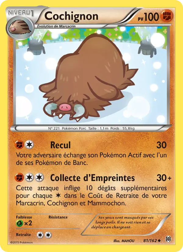 Scan HD carte Pokémon Cochignon 81/162 — Impulsion Turbo