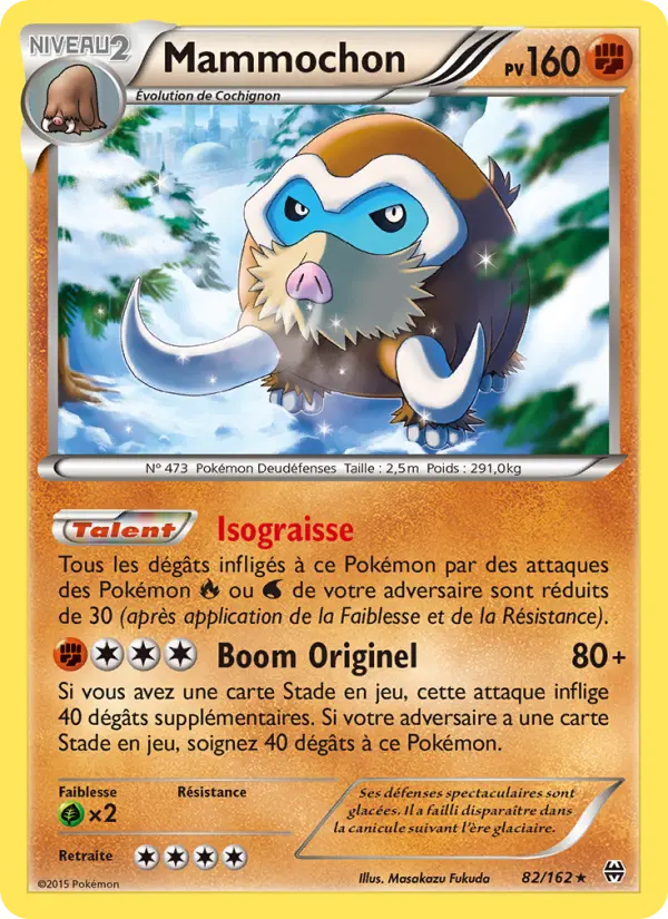 Scan HD carte Pokémon Mammochon 82/162 — Impulsion Turbo