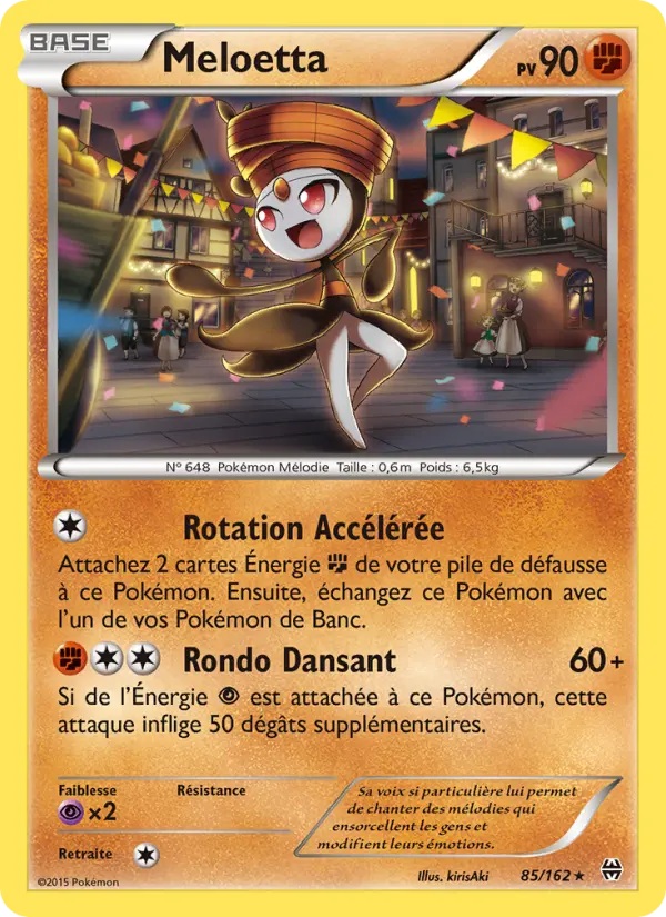 Scan HD carte Pokémon Meloetta 85/162 — Impulsion Turbo