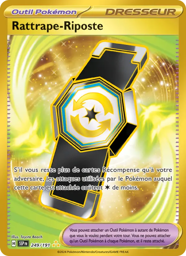 Scan HD carte Pokémon Rattrape-Riposte 249/191 — Étincelles Déferlantes