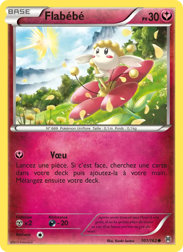 Scan HD carte Pokémon Flabébé 101/162 — Impulsion Turbo