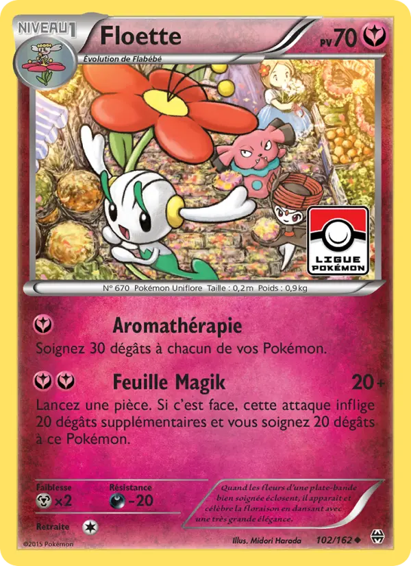 Scan HD carte Pokémon Floette 102/162 — Impulsion Turbo