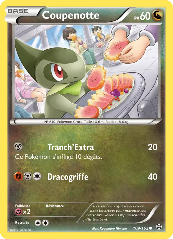 Scan HD carte Pokémon Coupenotte 109/162 — Impulsion Turbo