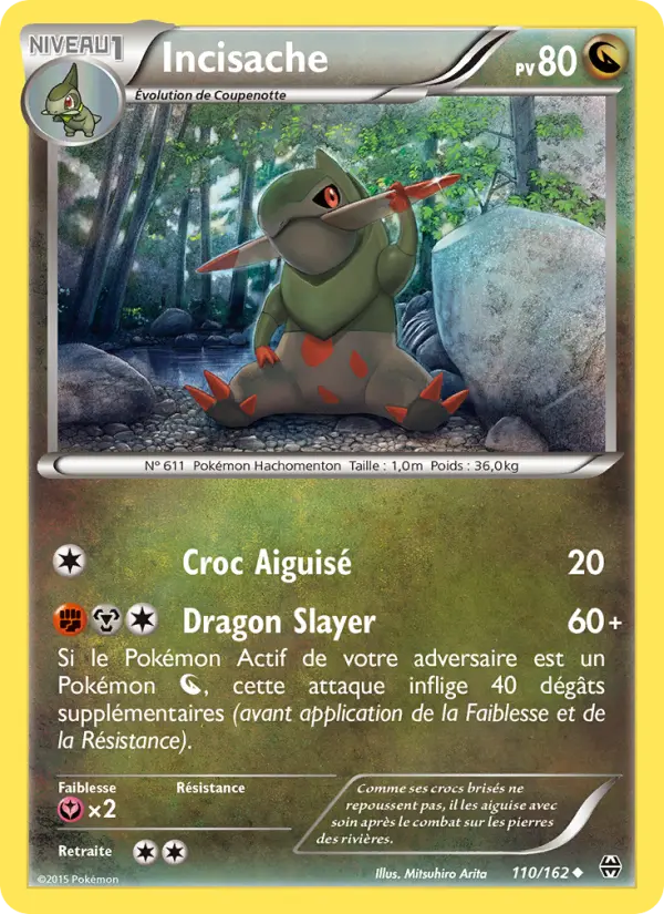 Scan HD carte Pokémon Incisache 110/162 — Impulsion Turbo