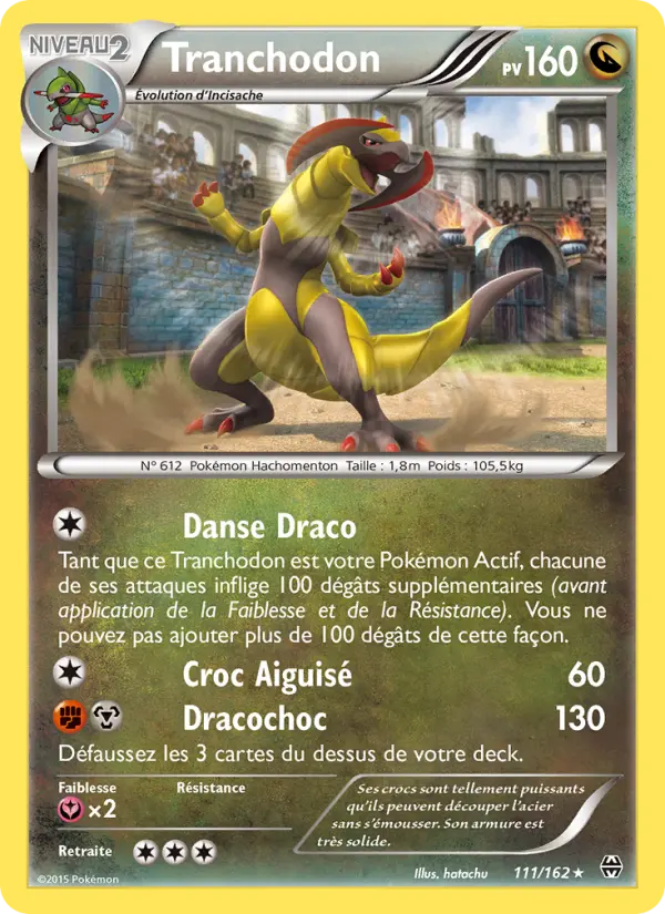Scan HD carte Pokémon Tranchodon 111/162 — Impulsion Turbo