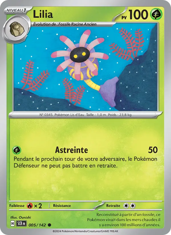 Scan HD carte Pokémon Lilia 005/142 — Couronne Stellaire