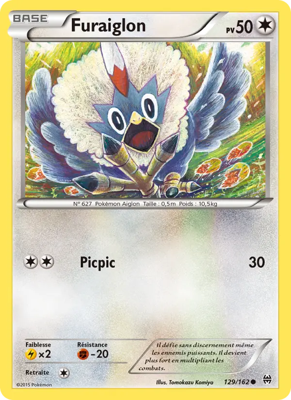 Scan HD carte Pokémon Furaiglon 129/162 — Impulsion Turbo