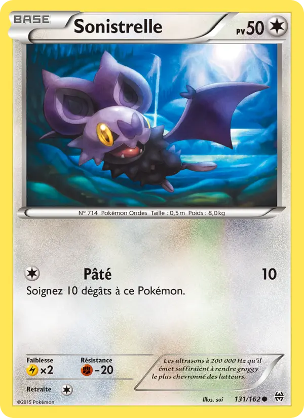 Scan HD carte Pokémon Sonistrelle 131/162 — Impulsion Turbo