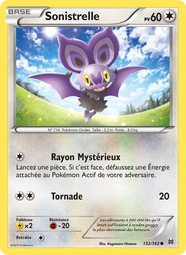 Scan HD carte Pokémon Sonistrelle 132/162 — Impulsion Turbo