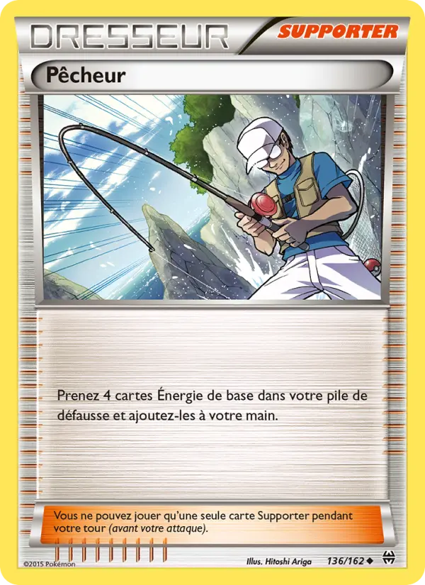 Scan HD carte Pokémon Pêcheur 136/162 — Impulsion Turbo