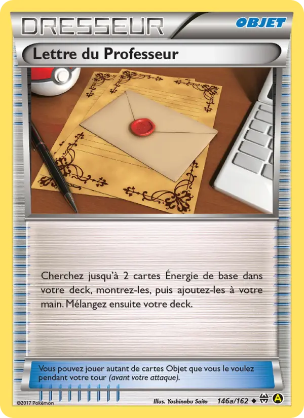 Scan HD carte Pokémon Lettre du Professeur 146/162 — Impulsion Turbo
