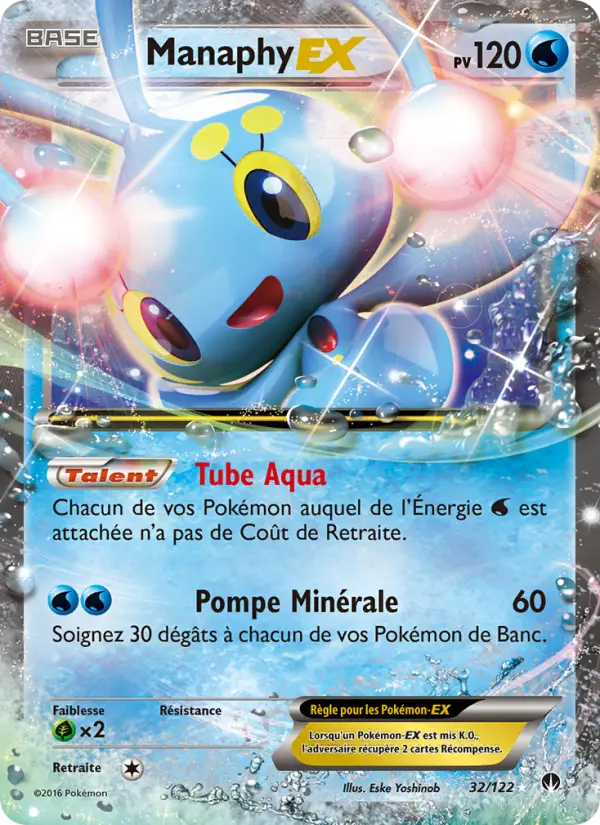 Scan HD carte Pokémon Manaphy EX 32/122 — Rupture Turbo