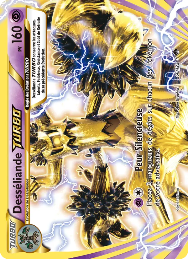 Scan HD carte Pokémon Desséliande TURBO 66/122 — Rupture Turbo