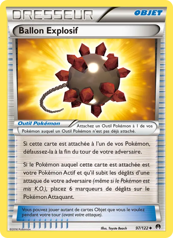 Scan HD carte Pokémon Ballon Explosif 97/122 — Rupture Turbo
