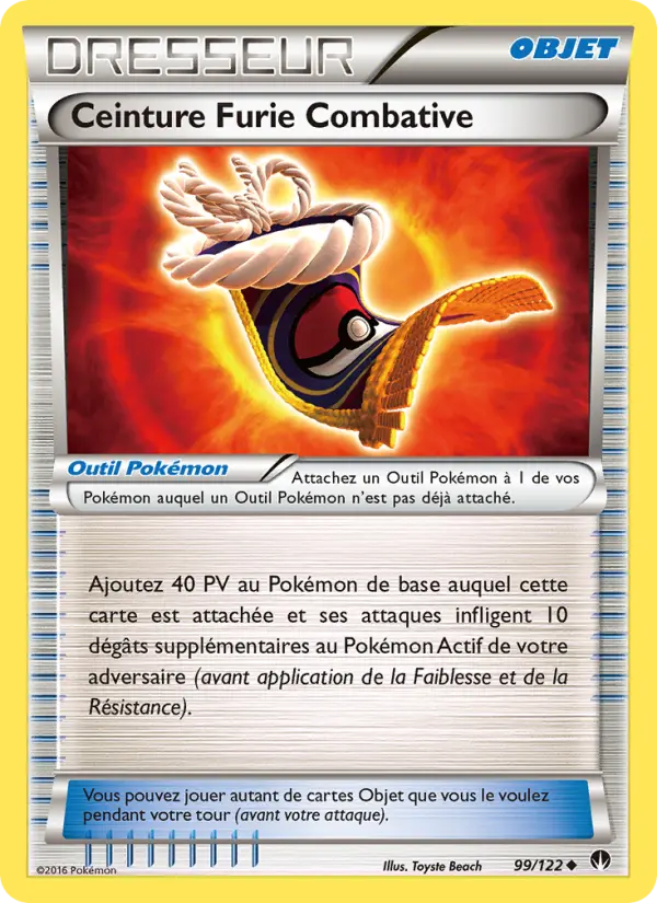 Scan HD carte Pokémon Ceinture Furie Combative 99/122 — Rupture Turbo