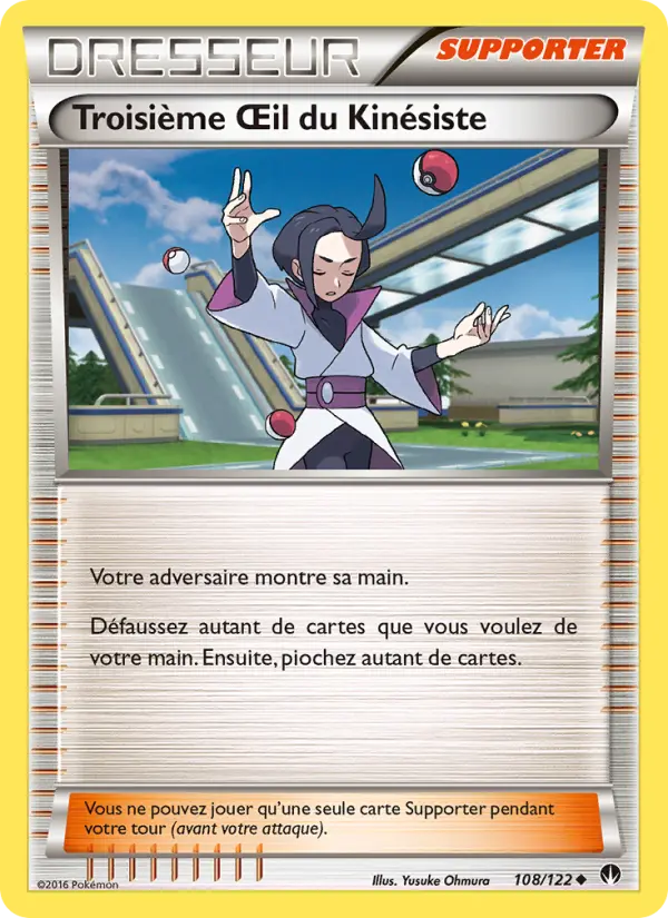 Scan HD carte Pokémon Troisième Œil du Kinésiste 108/122 — Rupture Turbo