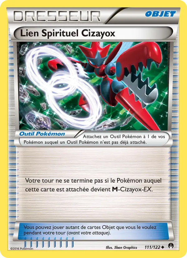 Scan HD carte Pokémon Lien Spirituel Cizayox 111/122 — Rupture Turbo