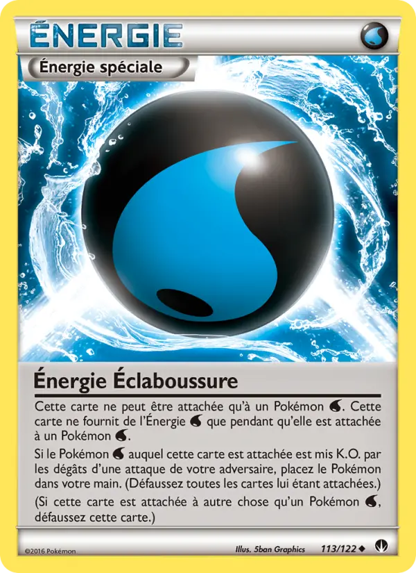 Scan HD carte Pokémon Énergie Éclaboussure 113/122 — Rupture Turbo
