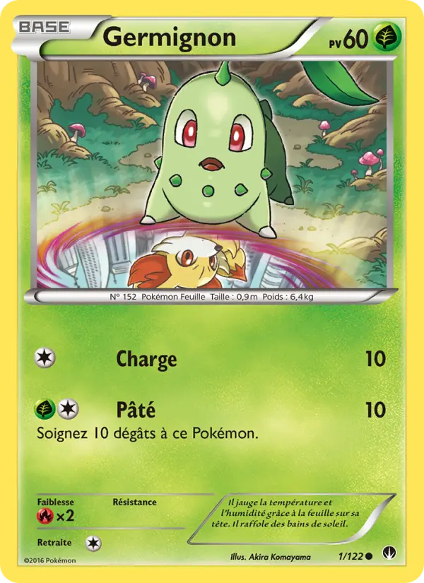 Scan HD carte Pokémon Germignon 1/122 — Rupture Turbo