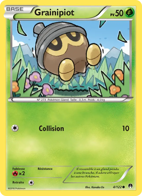 Scan HD carte Pokémon Grainipiot 4/122 — Rupture Turbo