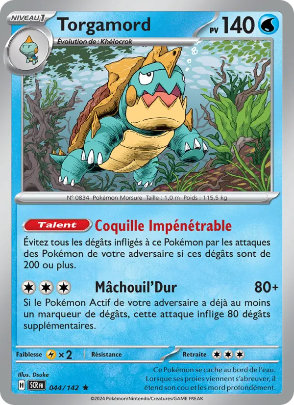 Scan HD carte Pokémon Torgamord 044/142 — Couronne Stellaire