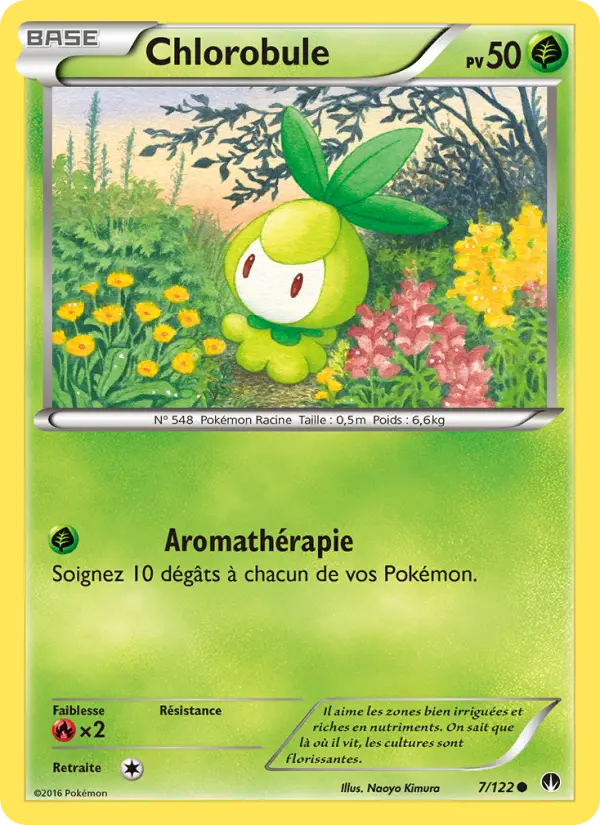Scan HD carte Pokémon Chlorobule 7/122 — Rupture Turbo
