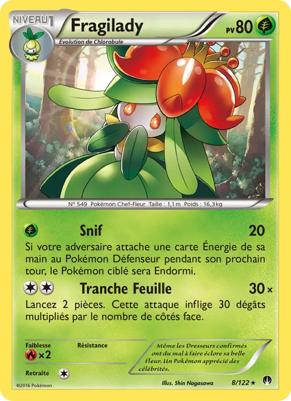 Scan HD carte Pokémon Fragilady 8/122 — Rupture Turbo