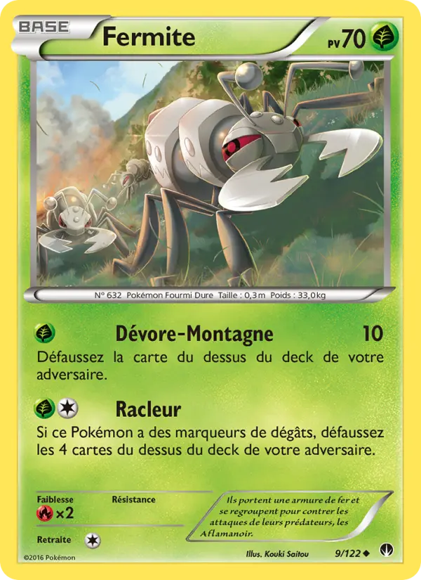 Scan HD carte Pokémon Fermite 9/122 — Rupture Turbo