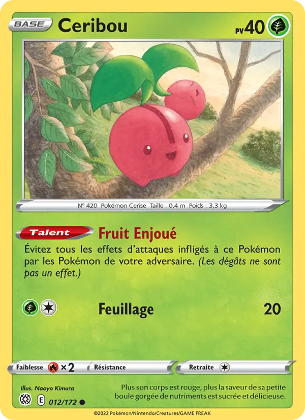 Scan HD carte Pokémon Ceribou 012/172 — Stars Étincelantes