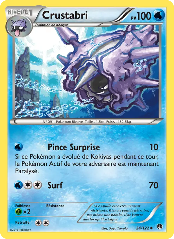 Scan HD carte Pokémon Crustabri 24/122 — Rupture Turbo