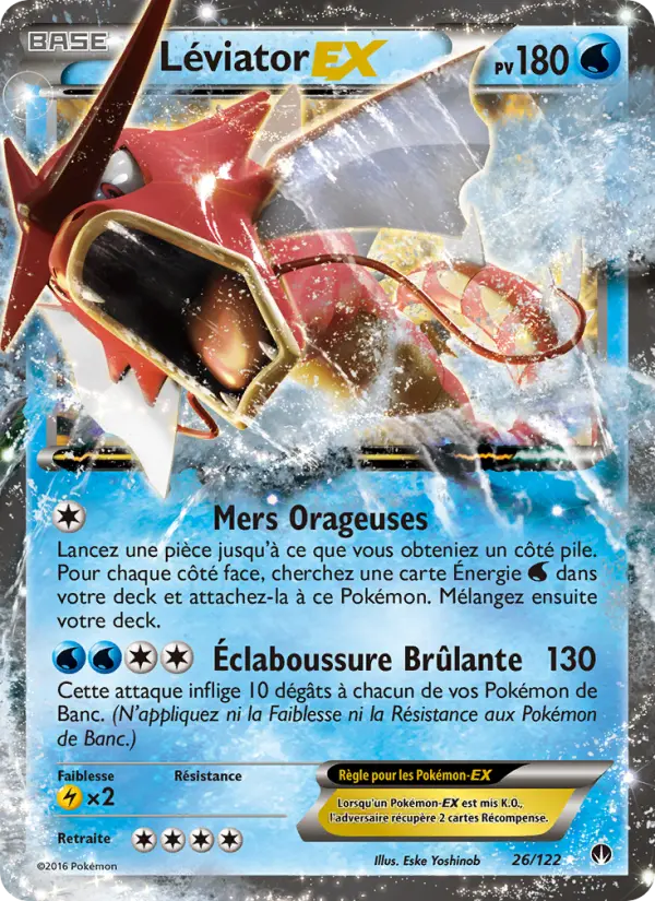 Scan HD carte Pokémon Léviator EX 26/122 — Rupture Turbo