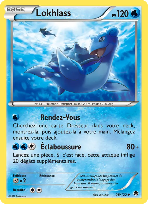 Scan HD carte Pokémon Lokhlass 28/122 — Rupture Turbo