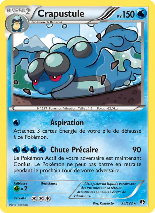 Scan HD carte Pokémon Crapustule 35/122 — Rupture Turbo