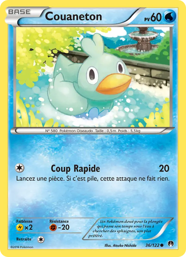 Scan HD carte Pokémon Couaneton 36/122 — Rupture Turbo
