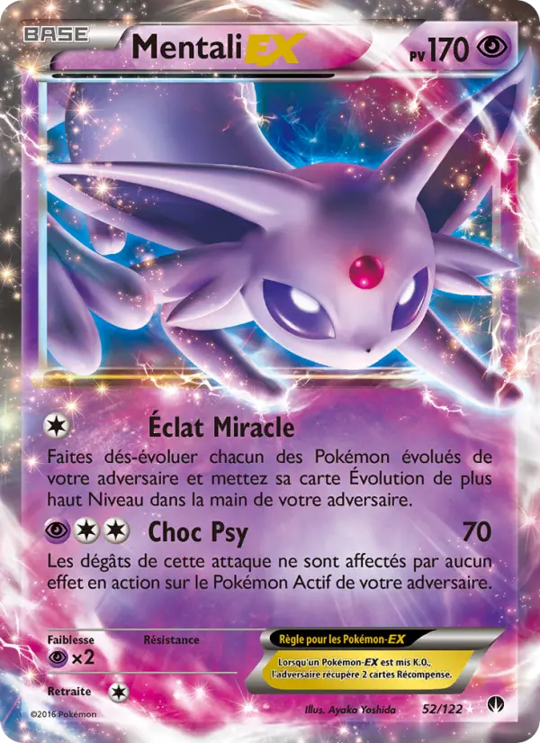 Scan HD carte Pokémon Mentali EX 52/122 — Rupture Turbo