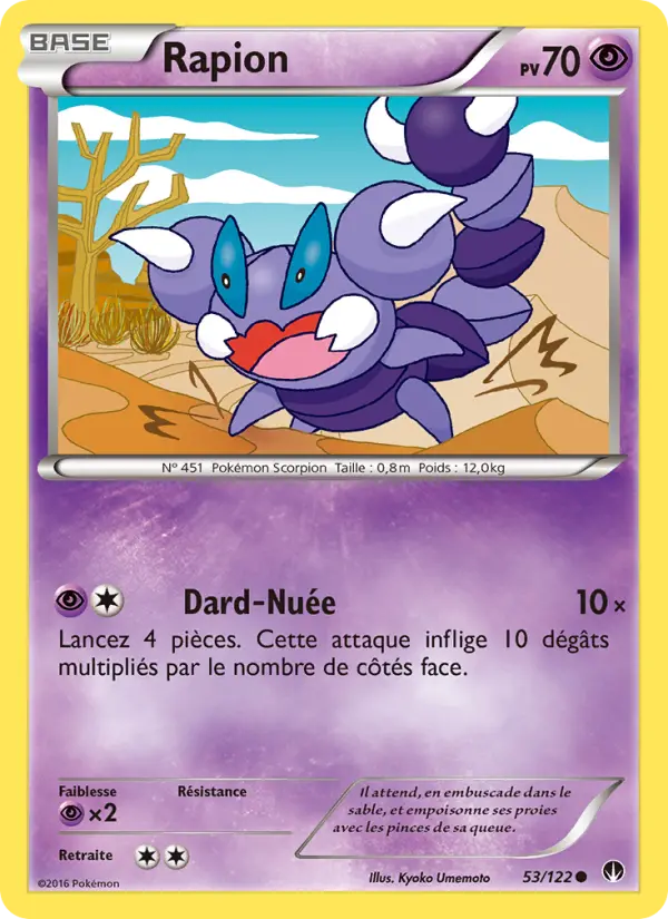 Scan HD carte Pokémon Rapion 53/122 — Rupture Turbo
