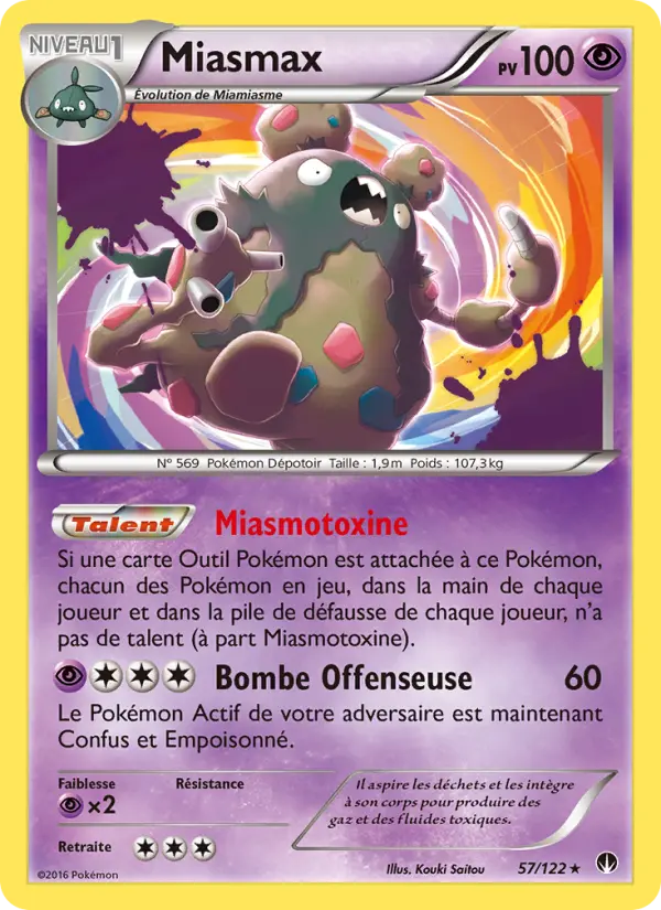 Scan HD carte Pokémon Miasmax 57/122 — Rupture Turbo