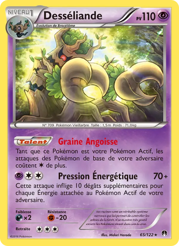 Scan HD carte Pokémon Desséliande 65/122 — Rupture Turbo
