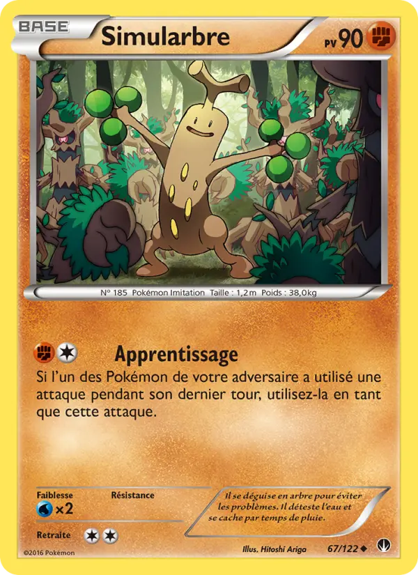 Scan HD carte Pokémon Simularbre 67/122 — Rupture Turbo