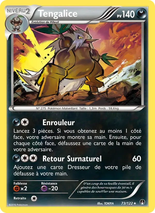 Scan HD carte Pokémon Tengalice 73/122 — Rupture Turbo