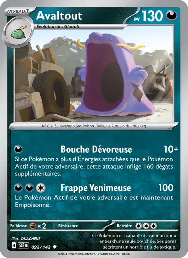 Scan HD carte Pokémon Avaltout 092/142 — Couronne Stellaire