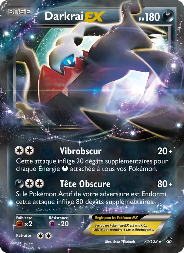 Scan HD carte Pokémon Darkrai EX 74/122 — Rupture Turbo