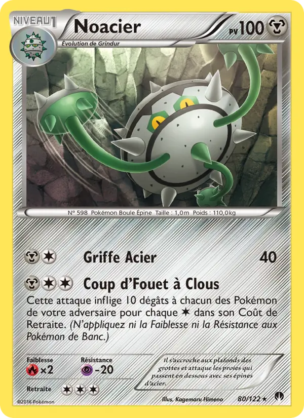 Scan HD carte Pokémon Noacier 80/122 — Rupture Turbo