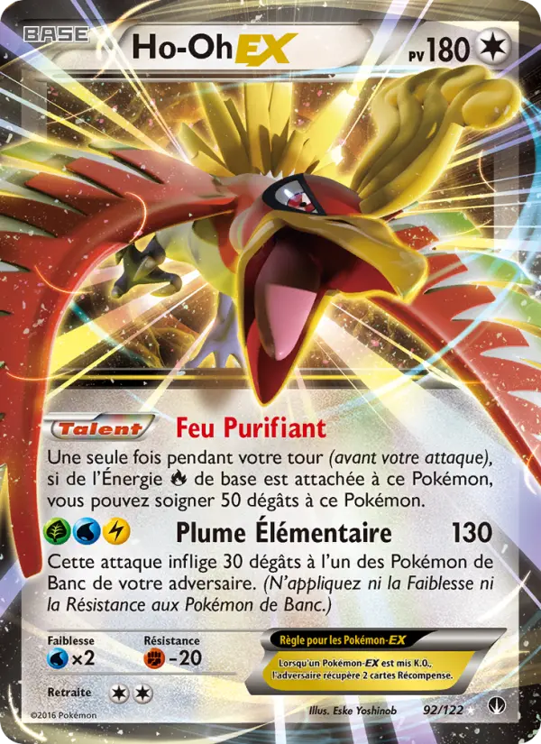 Scan HD carte Pokémon Ho-Oh EX 92/122 — Rupture Turbo