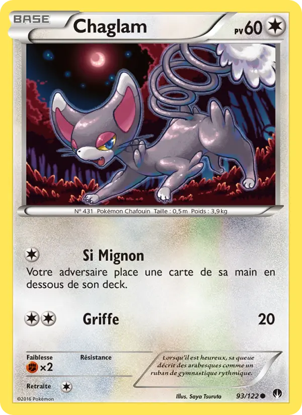 Scan HD carte Pokémon Chaglam 93/122 — Rupture Turbo