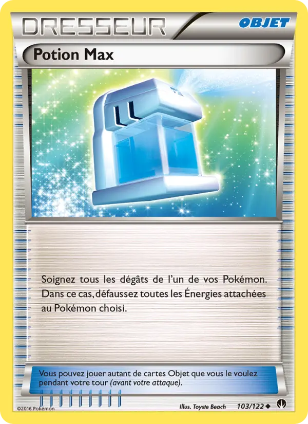 Scan HD carte Pokémon Potion Max 103/122 — Rupture Turbo