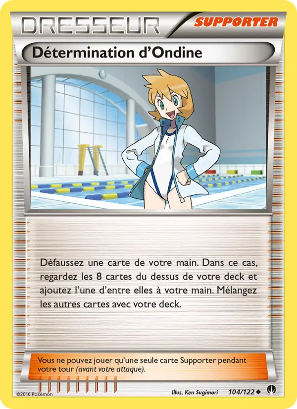 Scan HD carte Pokémon Détermination d'Ondine 104/122 — Rupture Turbo