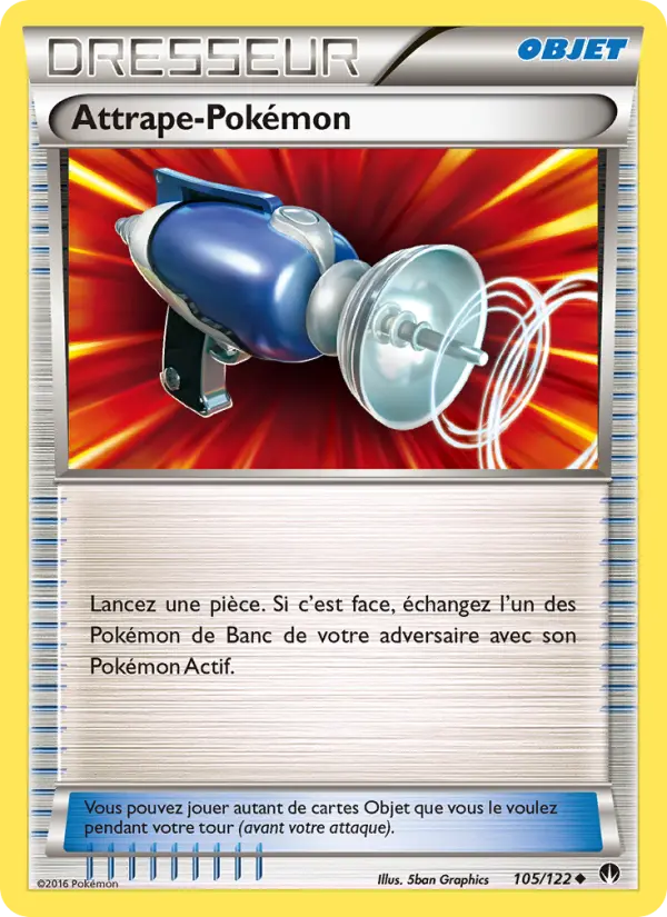 Scan HD carte Pokémon Attrape-Pokémon 105/122 — Rupture Turbo